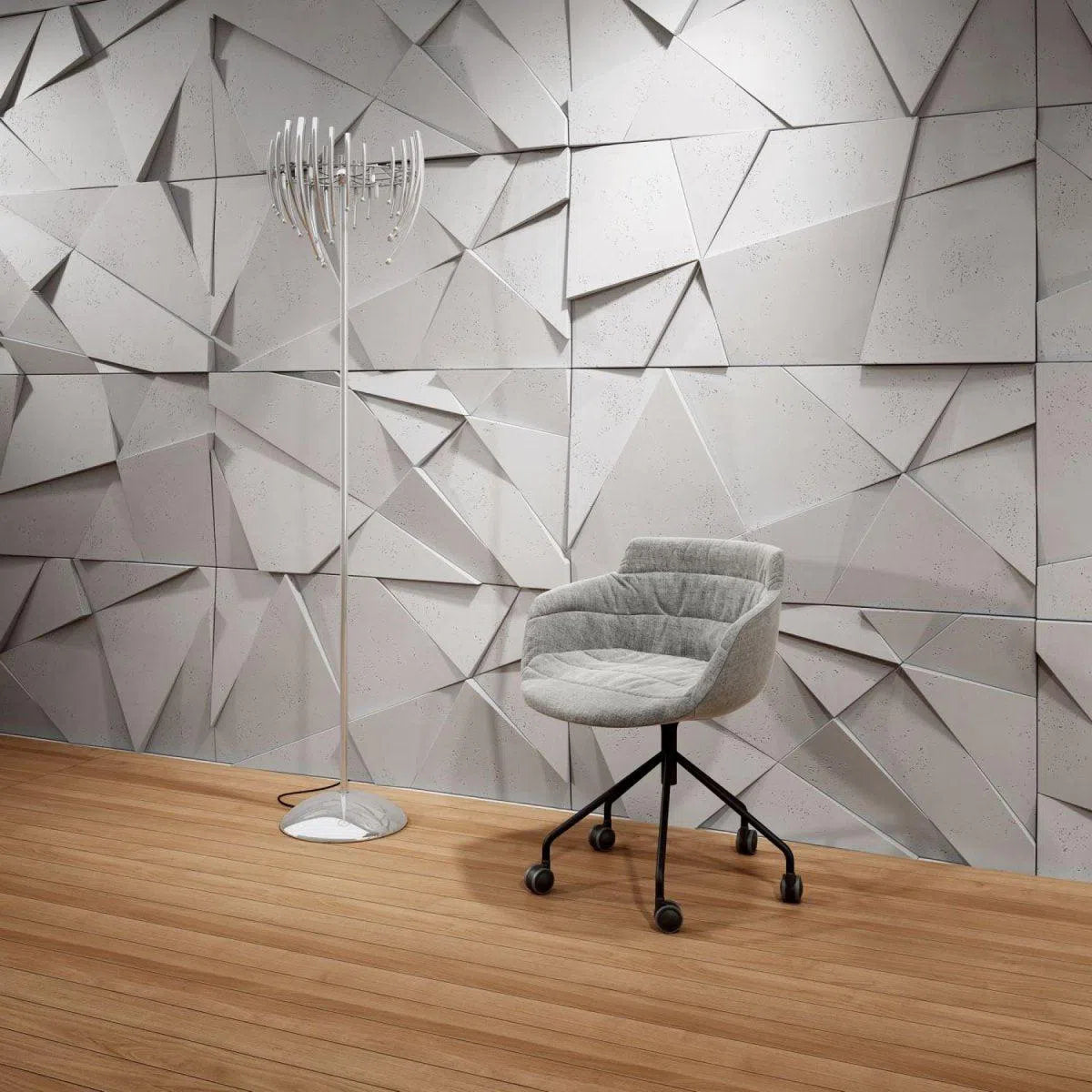 Concrete 3D Wall Panel CRYSTAL - DecorMania.eu