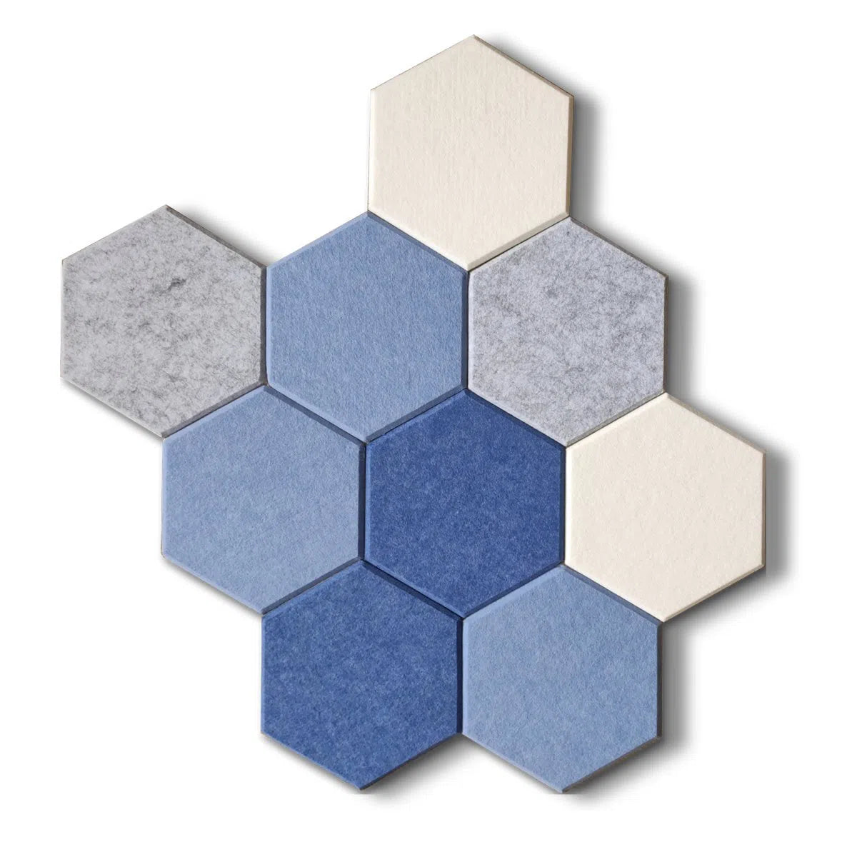 HEXA Felt 3D - DARK BLUE 3pcs. - DecorMania.eu