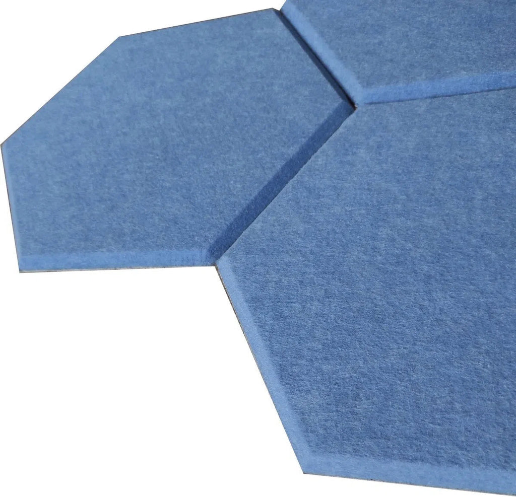 HEXA Felt 3D Panel - BLUE 3pcs. - DecorMania.eu