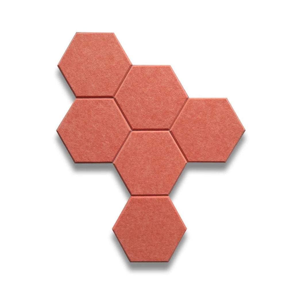 HEXA Felt 3D Panel - ORANGE 3pcs. - DecorMania.eu