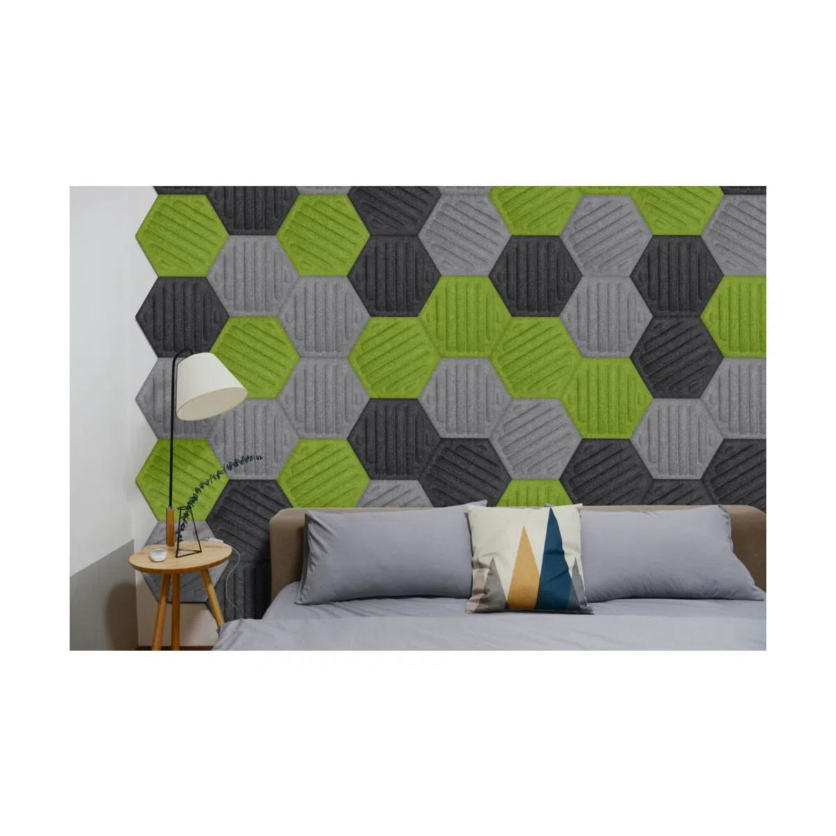 HEXA RIFT Felt Panel - GREY - DecorMania.eu