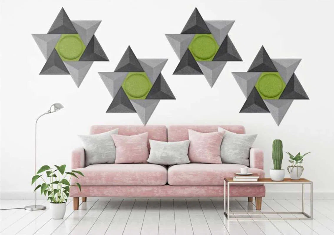 PYRAMID Felt Panel - BLACK - DecorMania.eu