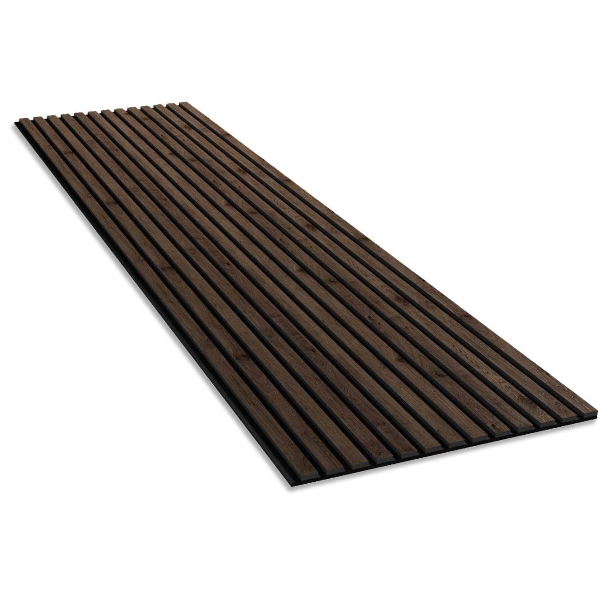 Smoked Oak Acoustic Slats Wall Panel 240 x 60 - DecorMania.eu