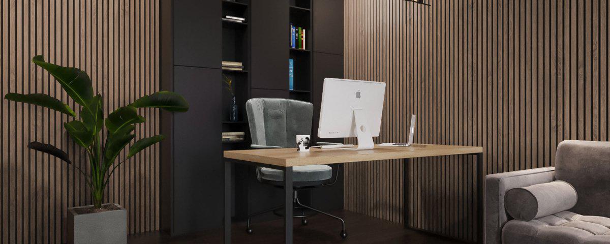 Walnut Acoustic Slat Wall Panel 240 x 60 - DecorMania.eu